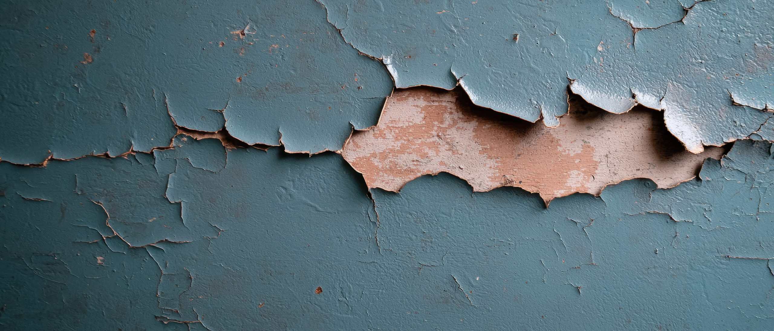 Durbanville Painters inspecting damp and peeling exterior paint on a house wall before repairs and repainting